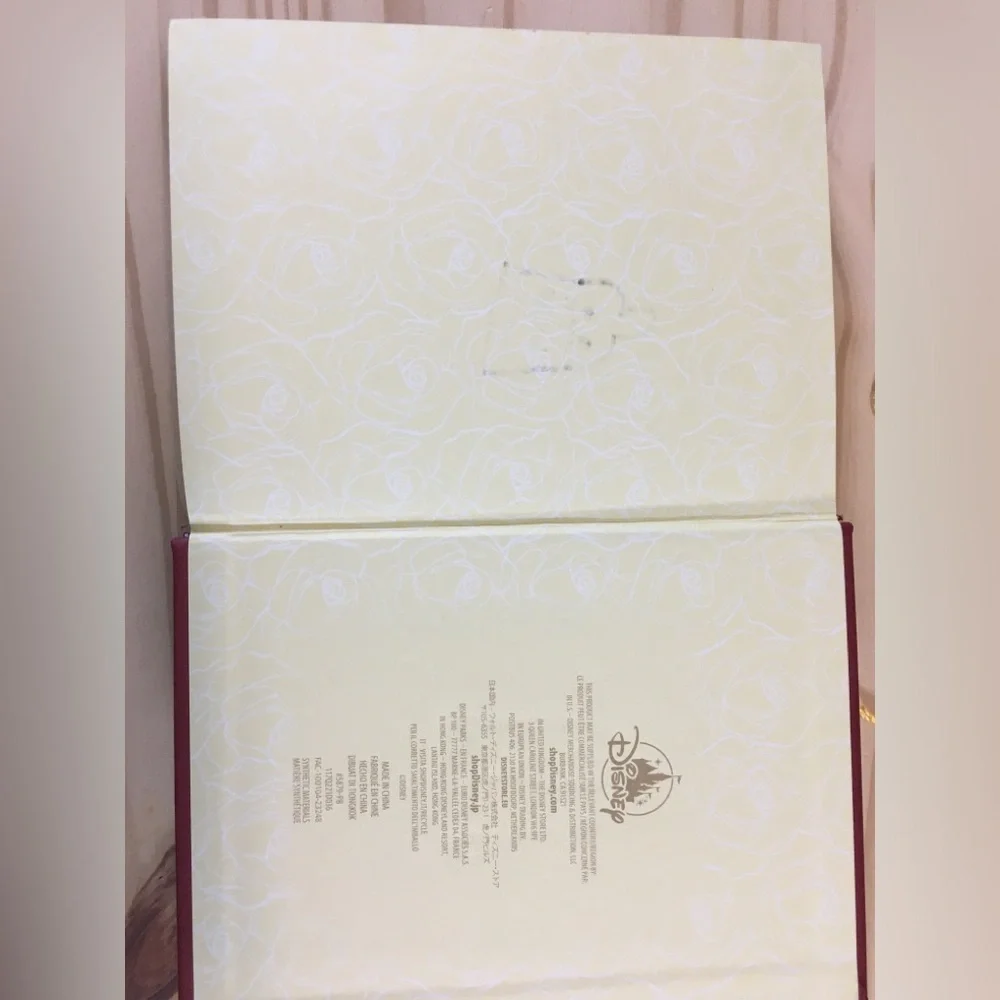 Disney Park Beauty & The Beast Red Embossed Hardcover Notebook Journal Belle